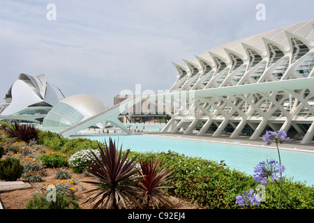 El Museu del Les Effizienzgewinne die L'Hemisferic und El Palau de Les Arts Reina Sofia sind alle Teil der Ciutat de Les Artes ich Stockfoto