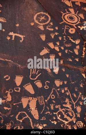 Zeitung Rock Petroglyphen, Monticello, Utah Stockfoto