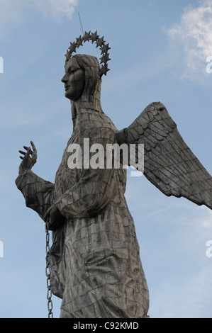 Statue der Jungfrau Maria von Quito, El Panecillo Hügel, Quito, Ecuador Stockfoto