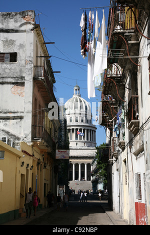 Nationalen Capitol am Paseo del Prado in Havanna, Kuba. Stockfoto