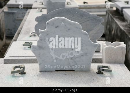 Grab der kubanische Fotograf Alberto Korda auf dem Doppelpunkt-Friedhof in Havanna, Kuba. Stockfoto