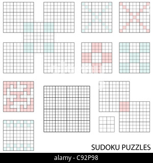 Sudoku Vorlagen Stockfoto