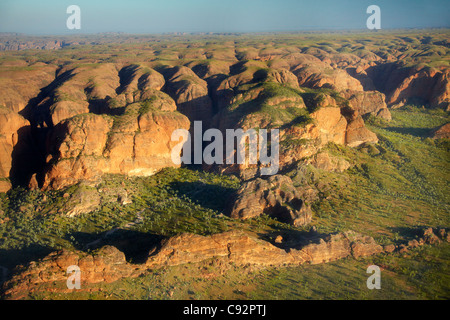 Schluchten, Bungle Bungles, Purnululu National Park, Kimberley-Region, Western Australia, Australien - Antenne Stockfoto