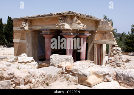 Knossos ist die größte archäologische Stätte der Bronzezeit auf Kreta und war möglicherweise das zeremonielle und politische Zentrum von der Stockfoto