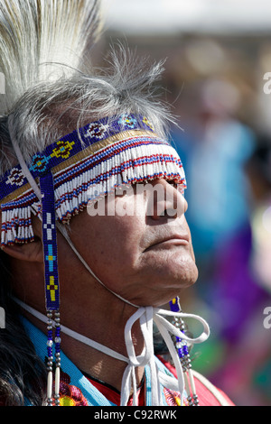 Scottsdale, Arizona - Teilnehmer in die Inter-Tribal Red Mountain Eagle Powwow statt bei der Pima-Maricopa inder Gemeinschaft. Stockfoto