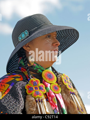 Scottsdale, Arizona - Teilnehmer in die Inter-Tribal Red Mountain Eagle Powwow statt bei der Pima-Maricopa inder Gemeinschaft. Stockfoto