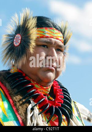 Scottsdale, Arizona - Teilnehmer in die Inter-Tribal Red Mountain Eagle Powwow statt bei der Pima-Maricopa inder Gemeinschaft. Stockfoto