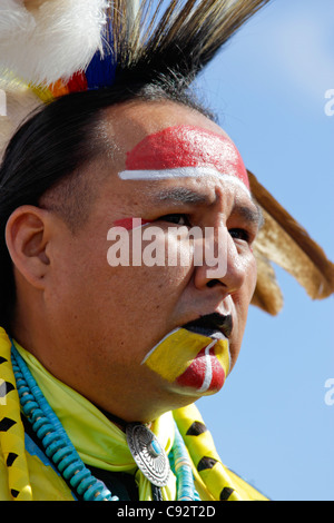 Scottsdale, Arizona - Teilnehmer in die Inter-Tribal Red Mountain Eagle Powwow statt bei der Pima-Maricopa inder Gemeinschaft. Stockfoto