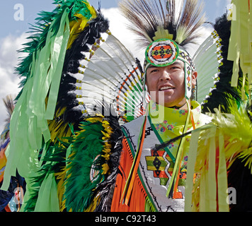 Scottsdale, Arizona - Teilnehmer in die Inter-Tribal Red Mountain Eagle Powwow statt bei der Pima-Maricopa inder Gemeinschaft. Stockfoto