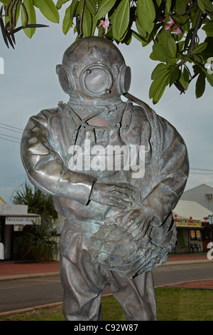 Perlentaucher-Denkmal, Broome, Kimberley Region, Western Australia, Australien Stockfoto