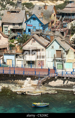 Sweethaven Village ist eine Gruppe von rustikal und marode Holzhäuser bei Anchor Bay befindet sich in der nordwestlichen Ecke des der Stockfoto