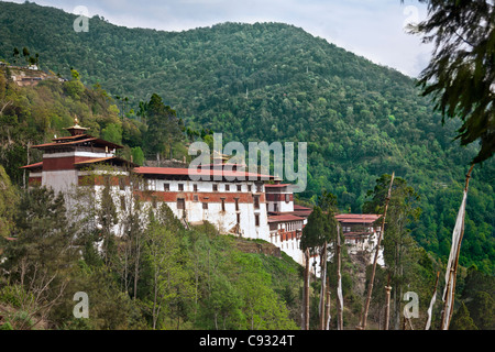 Die Trongsa Dzong oder Festung, wurde in den 1640er-Jahren gebaut. Stockfoto