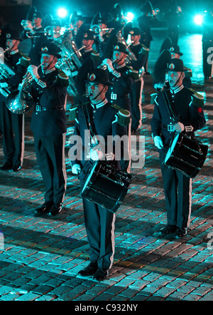 Moskau, Russland, SEPTEMBER, 04,2011: Durchführen seiner Majestät des Königs Schutzband und Drill Team aus Norwegen auf dem Roten Platz Stockfoto