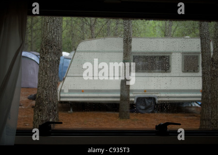 Camping & Caravaning - sind einige Tage Aufenthalt-Inside Tage Stockfoto