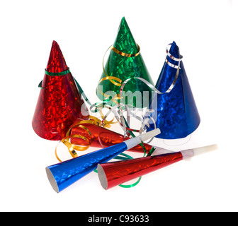 Party Artikel, Foto auf dem weißen Hintergrund Stockfoto