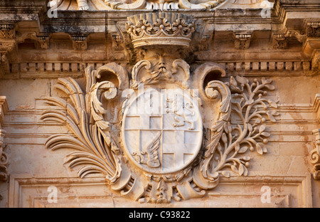 Malta, Europa; Ein Wappen stammt aus dem Ritter des St. Johannes von Jerusalem Stockfoto