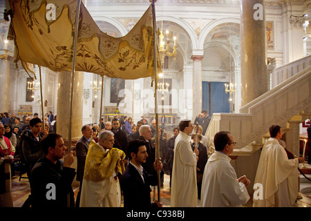 Sizilien, Italien, Westeuropa; Samstag Osterfeier in Trapani Kathedrale Stockfoto