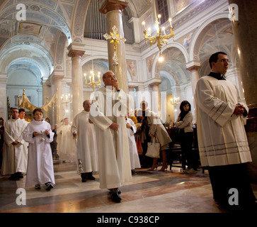 Sizilien, Italien, Westeuropa; Samstag Osterfeier in Trapani Kathedrale Stockfoto