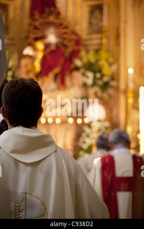 Sizilien, Italien, Westeuropa; Samstag Osterfeier in Trapani Kathedrale Stockfoto