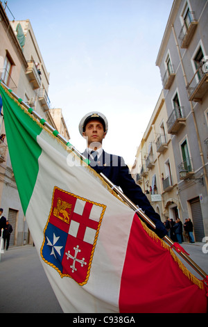 Sizilien, Italien, Westeuropa; Während der "Misteri" Prozession in Trapani Stockfoto