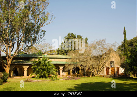 Malawi, Thyolo, Satemwa Teeplantage.  Formaler Garten von Huntingdon House. Stockfoto