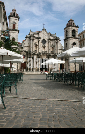 Havana Kathedrale am Plaza De La Catedral in Havanna, Kuba. Stockfoto