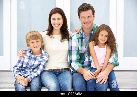 Porträt-Familie im freien Stockfoto