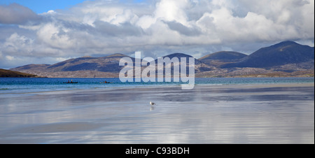 Luskentyre Insel Harris, äußeren Hebriden, Schottland mit Isle z. im Hintergrund Stockfoto