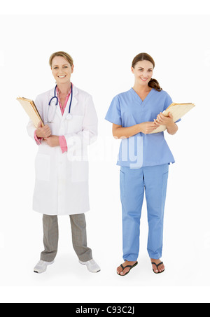 Porträt von medizinischem Personal im Studio Stockfoto