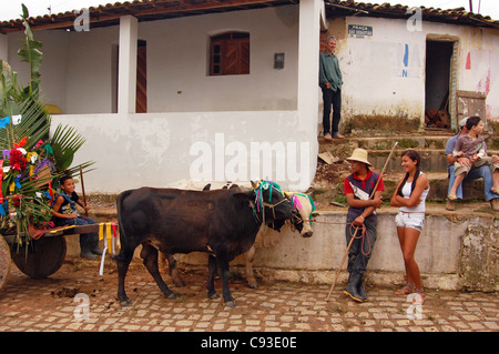 Traditionelle ländliche fest der São João in Correntes Pernambuco, Brasilien Stockfoto