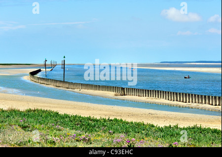 Die Mündung des Flusses Somme Saint-Valery-Sur-mer, Frankreich. Stockfoto