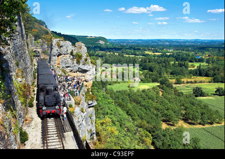 Historische Eisenbahn: Le Truffadou, Frankreich. Stockfoto