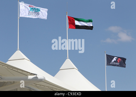 Formel 1 GP, Abu Dhabi Yas Marina Circuit 10.11.11, allgemeinen Überblick über die Strecke und Bereich Stockfoto