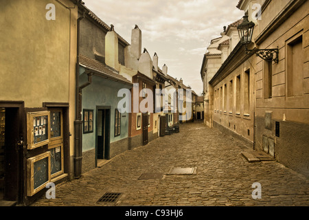 Golden Lane, Prager Burg, Tschechien Stockfoto