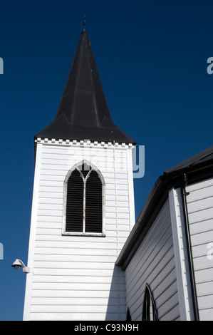 Die norwegische Kirche in der Cardiff Bay Area der Stadt Cardiff, Wales Stockfoto