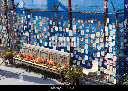 Die Website des World Trade Centers in New York City, Denkmal für diejenigen, die starben und erlitt in der Schrecken der 11.September Stockfoto