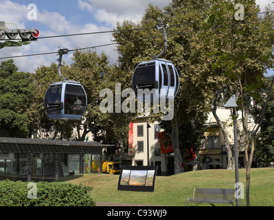 Seilbahnfahrten fahren von Funchal nach Monte Madeira Portugal EU-Europa Stockfoto