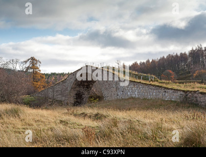 Sluggan Brücke über den Fluss Dulnain auf General George Wade Military Road in der Nähe von Carrbridge Strathspey.  SCO 7724 Stockfoto