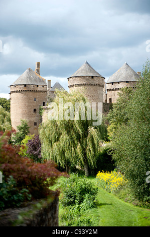 15. Jahrhundert Schloss von Lassay-les-Châteaux, eine petite Cité de caractère de Mayenne, Pays de la Loire, Frankreich Stockfoto