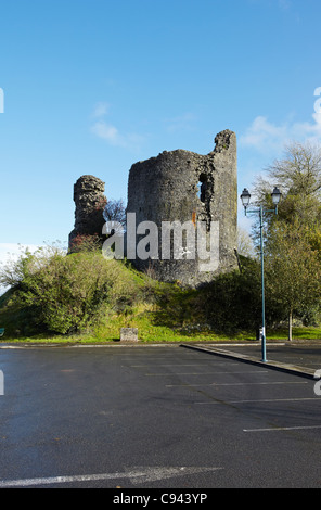Llandovery Castle, Carmarthenshire, West Wales, UK Stockfoto