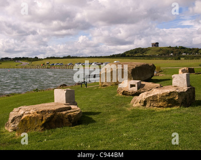 Herrington Country Park Sunderland Tyne & tragen England UK mit Penshaw Denkmal in der Ferne Stockfoto