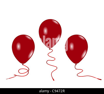 Illustration Hintergrund mit Luftballons. Vektor Stockfoto