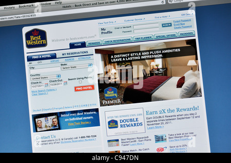 Best Western Hotels Webseite Stockfoto