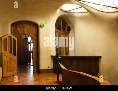 In der Casa Batlló, Barcelona. Ein Haus restauriert und gestaltet von Antoni Gaudí. Stockfoto