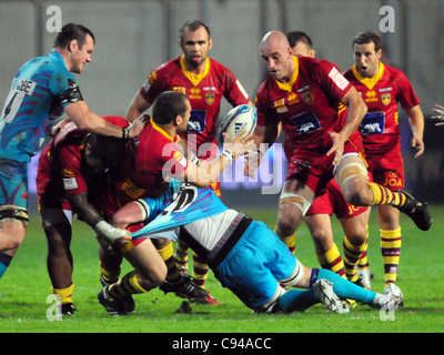 Amiln Challenge Cup, Pool 4: USAP - Exeter Chiefs (Perpignan, 11 Nov. 11) Stockfoto