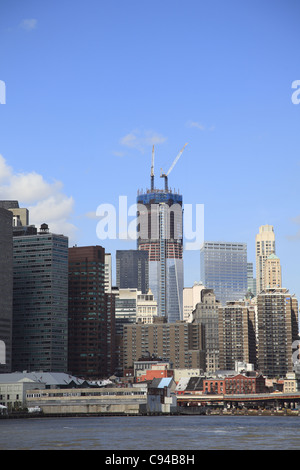 Freedom Tower, 1 World Trade Center unter Konstruktion, Ground Zero, Manhattan, New York City Stockfoto