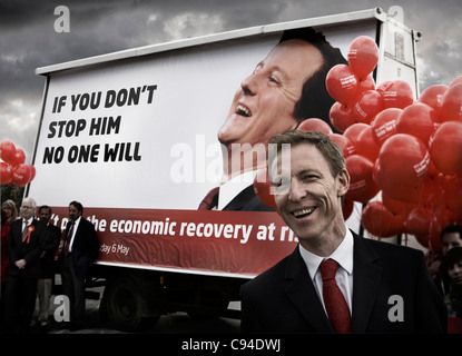 3. Mai 2010 Jim Murphy auf den Wahlkampf für die Labour Party in Edinburgh Stockfoto