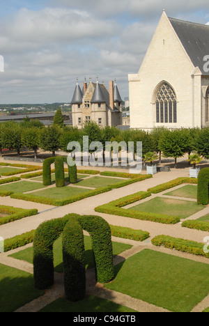 Château du Roi René, Burg des Königs René in Angers an der Loire im Departement Maine-et-Loire in Frankreich Stockfoto