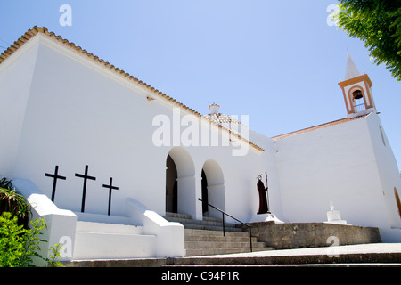 Ibiza Sant Joan Labritja San Juan Kirche weiße mediterrane Architektur Stockfoto