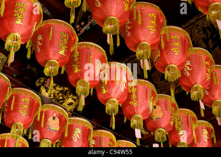 Thian Hock Keng Tempel - Lampions Stockfoto